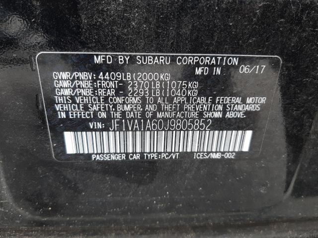 Photo 9 VIN: JF1VA1A60J9805852 - SUBARU WRX 