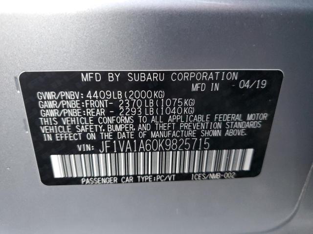 Photo 11 VIN: JF1VA1A60K9825715 - SUBARU WRX 