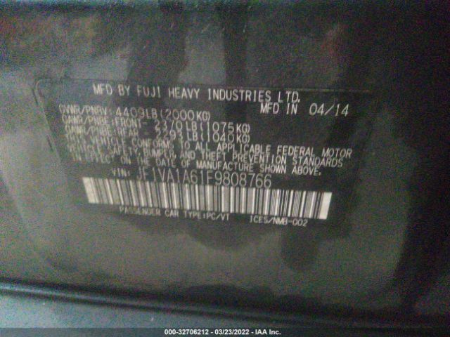 Photo 8 VIN: JF1VA1A61F9808766 - SUBARU WRX 