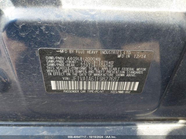 Photo 8 VIN: JF1VA1A61F9827687 - SUBARU WRX 