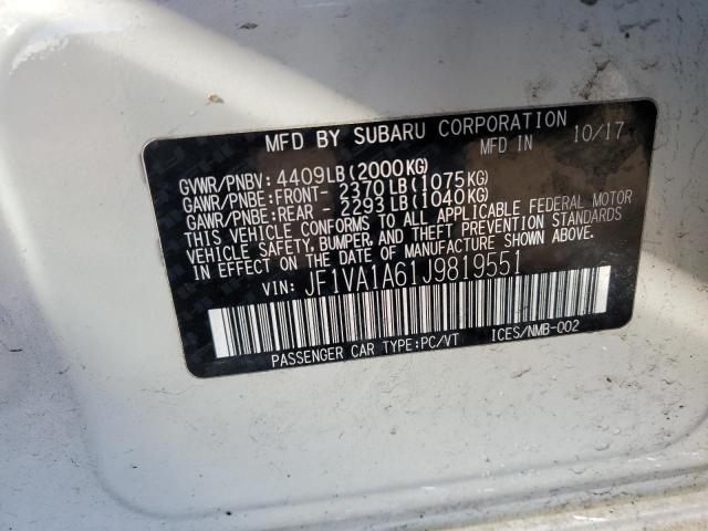 Photo 11 VIN: JF1VA1A61J9819551 - SUBARU WRX 