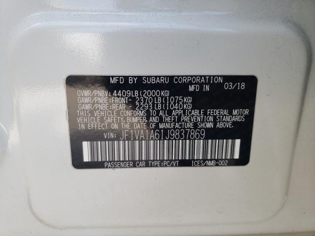 Photo 9 VIN: JF1VA1A61J9837869 - SUBARU WRX 