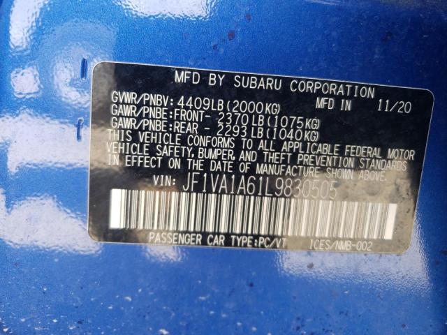 Photo 9 VIN: JF1VA1A61L9830505 - SUBARU WRX 