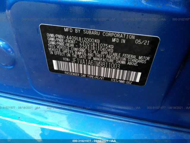 Photo 8 VIN: JF1VA1A61M9811003 - SUBARU WRX 