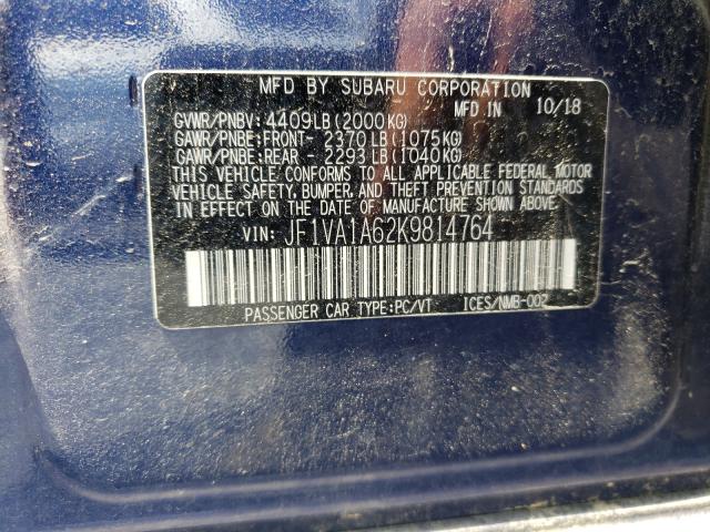 Photo 9 VIN: JF1VA1A62K9814764 - SUBARU WRX 