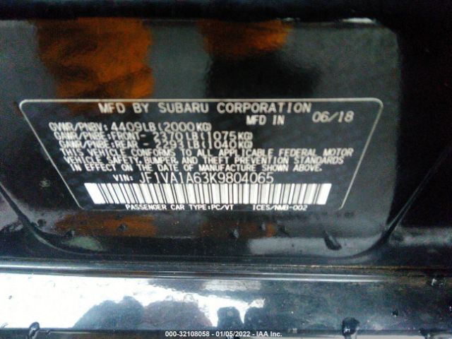 Photo 8 VIN: JF1VA1A63K9804065 - SUBARU WRX 