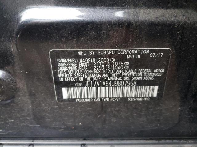 Photo 9 VIN: JF1VA1A64J9807958 - SUBARU WRX 