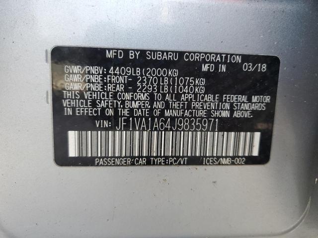 Photo 12 VIN: JF1VA1A64J9835971 - SUBARU WRX 