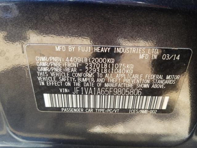 Photo 9 VIN: JF1VA1A65F9805806 - SUBARU WRX 