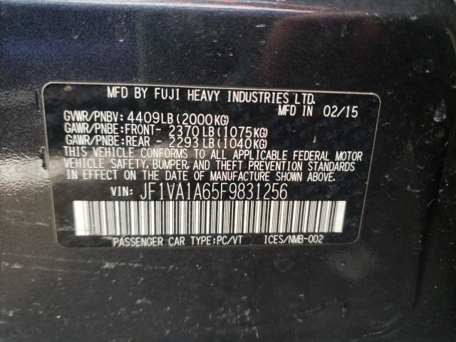 Photo 11 VIN: JF1VA1A65F9831256 - SUBARU WRX 