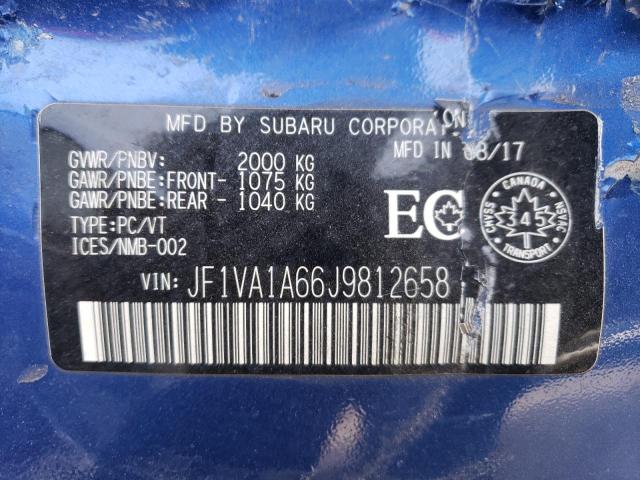 Photo 12 VIN: JF1VA1A66J9812658 - SUBARU WRX 