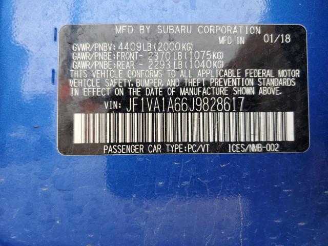 Photo 11 VIN: JF1VA1A66J9828617 - SUBARU WRX 