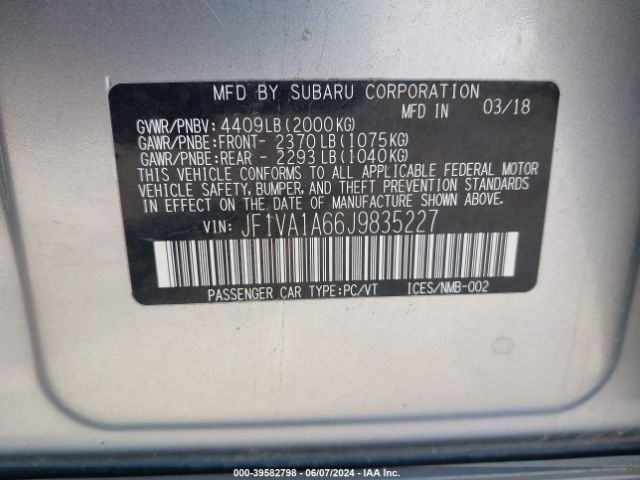 Photo 8 VIN: JF1VA1A66J9835227 - SUBARU WRX 