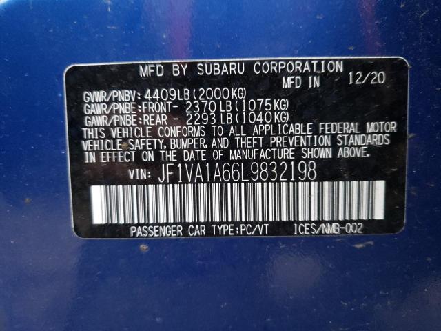 Photo 9 VIN: JF1VA1A66L9832198 - SUBARU WRX 