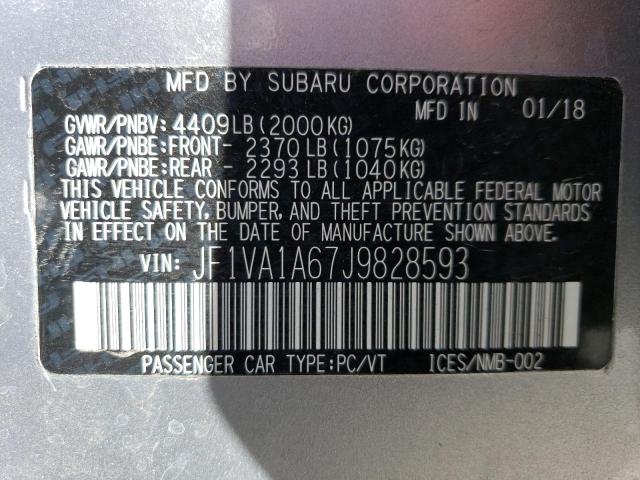 Photo 12 VIN: JF1VA1A67J9828593 - SUBARU WRX 