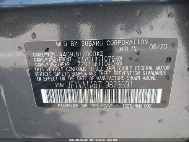 Photo 8 VIN: JF1VA1A67L9823591 - SUBARU WRX 