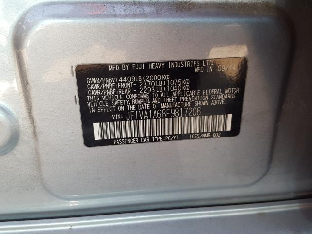 Photo 9 VIN: JF1VA1A68F9817206 - SUBARU WRX 