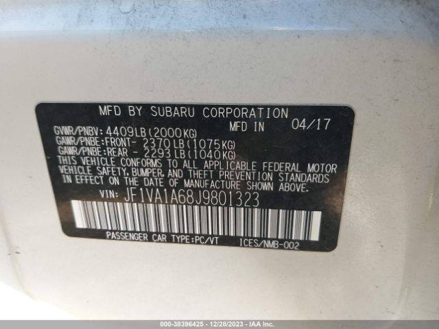 Photo 8 VIN: JF1VA1A68J9801323 - SUBARU WRX 