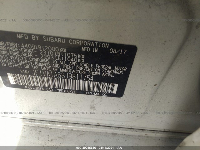 Photo 8 VIN: JF1VA1A68J9811754 - SUBARU WRX 