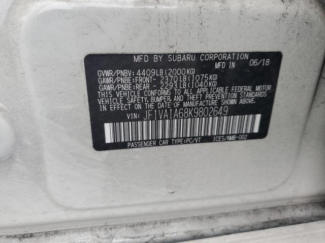 Photo 11 VIN: JF1VA1A68K9802649 - SUBARU WRX 