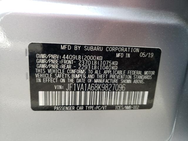 Photo 9 VIN: JF1VA1A68K9827096 - SUBARU WRX 