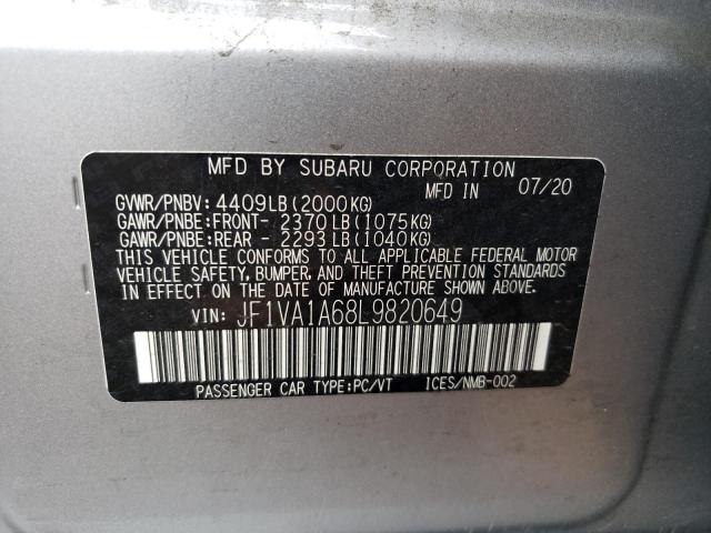 Photo 9 VIN: JF1VA1A68L9820649 - SUBARU WRX 