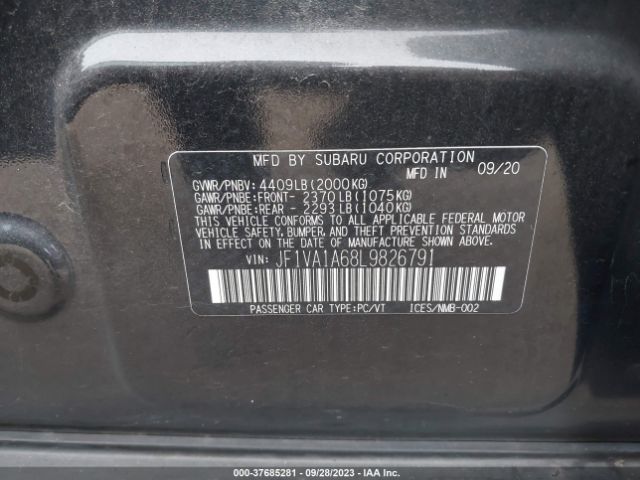 Photo 8 VIN: JF1VA1A68L9826791 - SUBARU WRX 