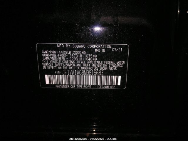 Photo 8 VIN: JF1VA1A68M9816683 - SUBARU WRX 