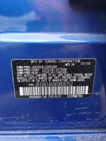 Photo 12 VIN: JF1VA1A69K9808752 - SUBARU WRX 