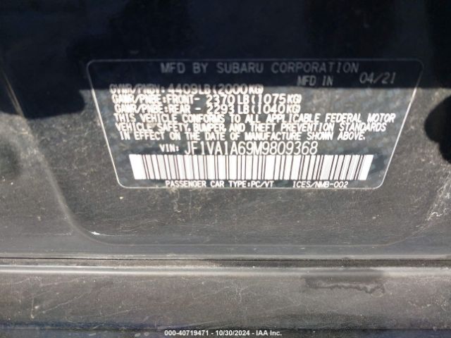 Photo 8 VIN: JF1VA1A69M9809368 - SUBARU WRX 