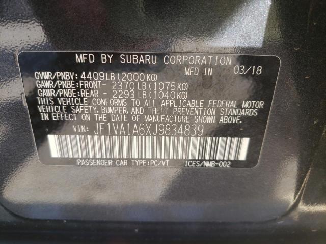 Photo 9 VIN: JF1VA1A6XJ9834839 - SUBARU WRX 