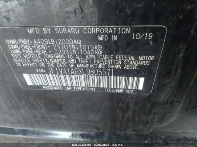 Photo 8 VIN: JF1VA1A6XL9805571 - SUBARU WRX 