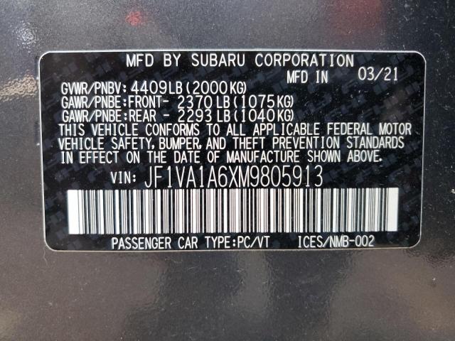 Photo 12 VIN: JF1VA1A6XM9805913 - SUBARU WRX 