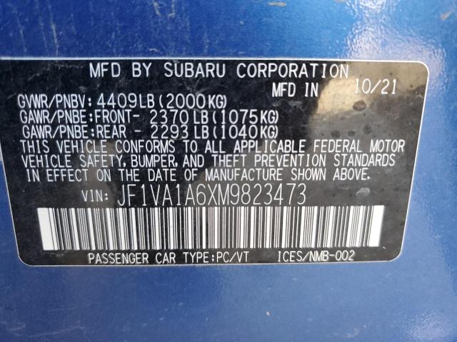 Photo 11 VIN: JF1VA1A6XM9823473 - SUBARU WRX 