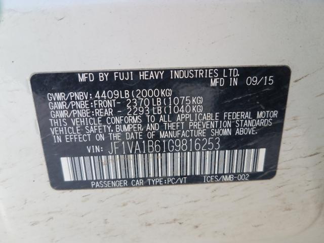 Photo 9 VIN: JF1VA1B61G9816253 - SUBARU WRX 