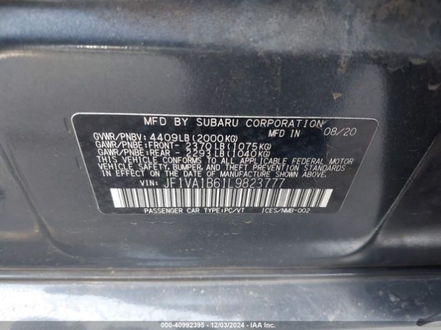 Photo 8 VIN: JF1VA1B61L9823777 - SUBARU WRX 