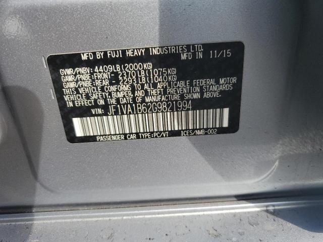 Photo 11 VIN: JF1VA1B62G9821994 - SUBARU WRX 