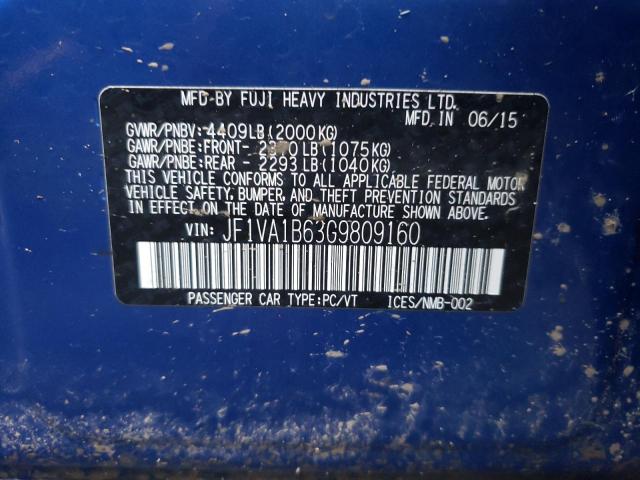 Photo 9 VIN: JF1VA1B63G9809160 - SUBARU WRX 