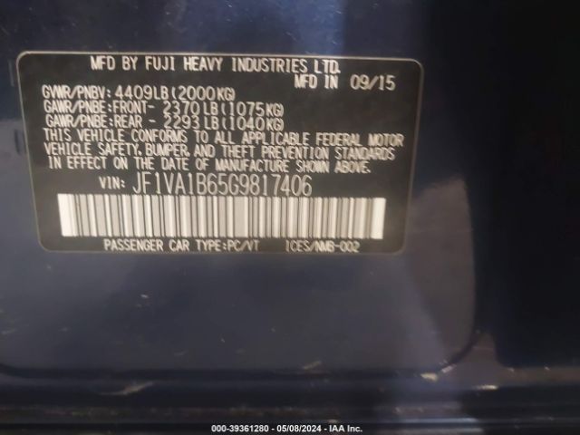 Photo 8 VIN: JF1VA1B65G9817406 - SUBARU WRX 