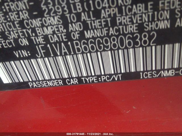 Photo 8 VIN: JF1VA1B66G9806382 - SUBARU WRX 