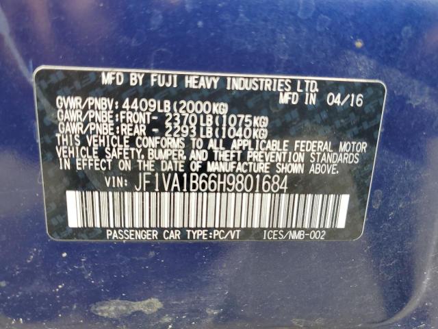 Photo 11 VIN: JF1VA1B66H9801684 - SUBARU WRX 