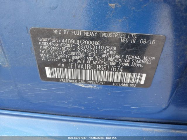 Photo 8 VIN: JF1VA1B66H9817674 - SUBARU WRX 