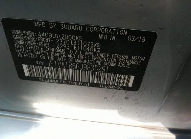 Photo 8 VIN: JF1VA1B66J9835291 - SUBARU WRX 