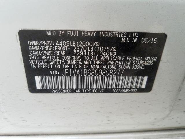 Photo 9 VIN: JF1VA1B68G9808277 - SUBARU WRX 