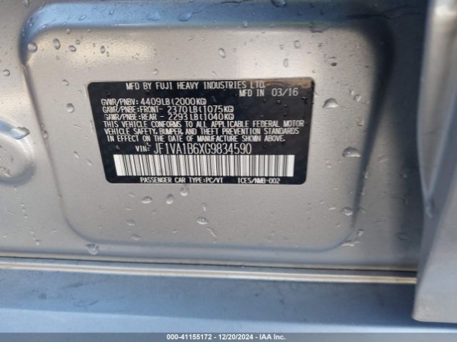 Photo 8 VIN: JF1VA1B6XG9834590 - SUBARU WRX 