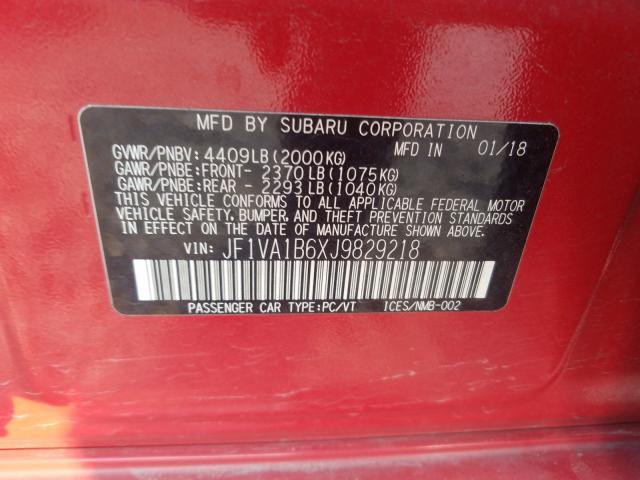 Photo 9 VIN: JF1VA1B6XJ9829218 - SUBARU WRX 