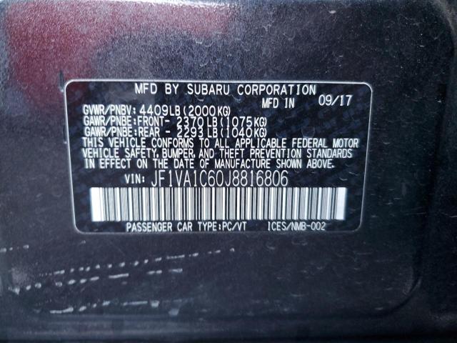 Photo 11 VIN: JF1VA1C60J8816806 - SUBARU WRX 