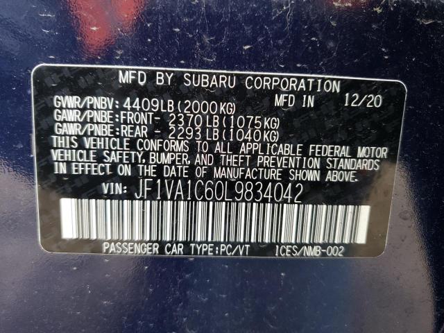 Photo 12 VIN: JF1VA1C60L9834042 - SUBARU WRX PREMIU 