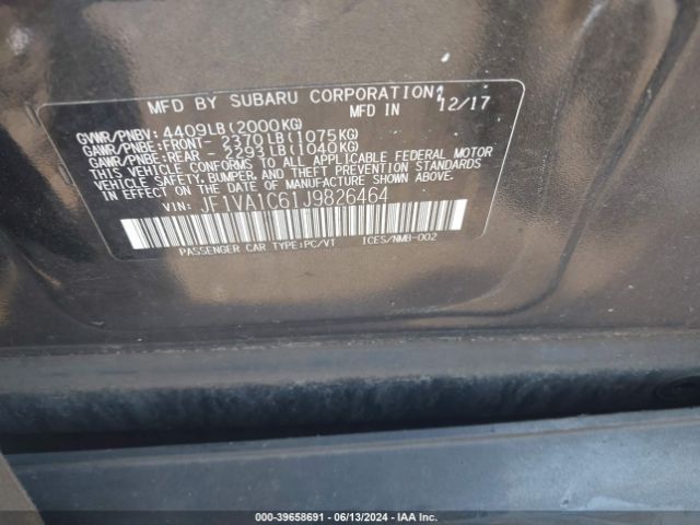 Photo 8 VIN: JF1VA1C61J9826464 - SUBARU WRX 