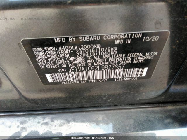 Photo 8 VIN: JF1VA1C62L9827657 - SUBARU WRX 